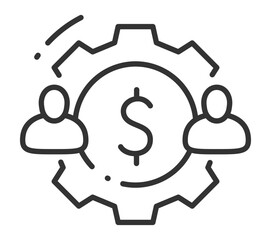 Teamwork and financial success: business concept with people and dollar symbol