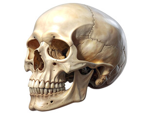  Medical Human Skull Model for Learning Transparent Background.