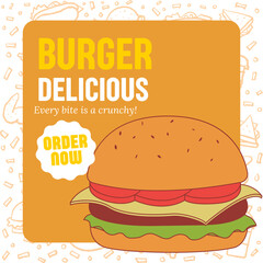 Burger poster and flyer templates. Templates for marketing, advertising, banners, and posters.