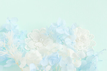 blue romantic flowers for background