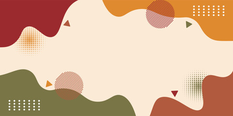 Abstract banner frame for fall sale. Flat design of autumn leaves. Eps10