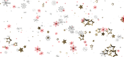 Stunning winter background with golden stars and delicate snowflakes. Perfect for festive designs, holiday cards, Christmas projects. Capture th