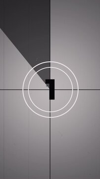 5 seconds old film countdown with flicker, grain, and scratches effect. Vintage cinematic reel style, vertical 4K video perfect for retro intros, reels, and classic movie transitions.