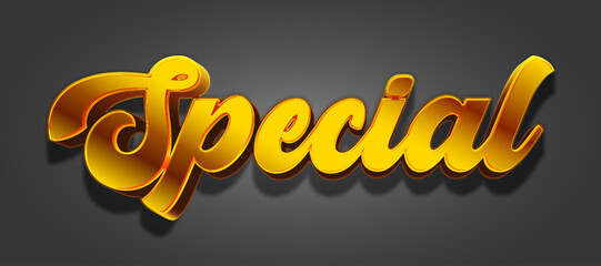 Luxury 3d script gold text effect - Elegant retro calligraphy typography style