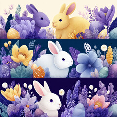 Easter design. Banner, web poster, flyer, stylish brochure, greeting card, cover. Spring Easter