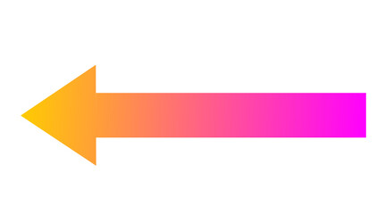 Gradient left arrow in yellow and pink colors