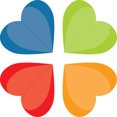 Colorful Heart Shape Set