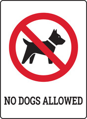 No dogs allowed sign on transparent background