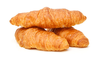 Fresh and tasty croissant over white background 