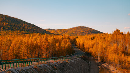 autumn landscape in the mountains