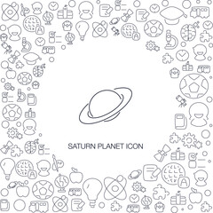Saturn Planet Icon