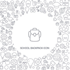 School Backpack Icon