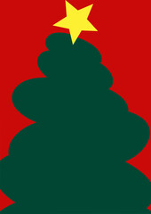 Christmas background, Christmas Tree Silhouette Poster