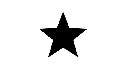 Obraz premium Black star illustration isolated PNG with Transparent Background