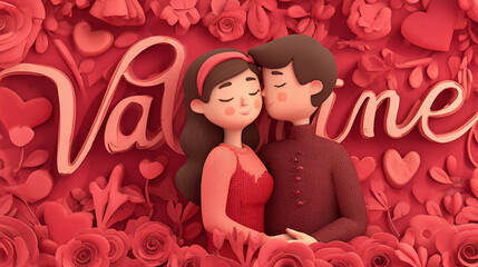 Bright backgrounds with hearts for creating beautiful Valentine's Day photo cards, vector 3D illustrations