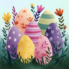 Easter watercolor egg