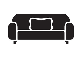 Sofa icon, Sofa solid vector design