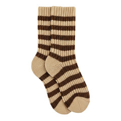Striped Socks Wool Warmth Cozy Knitwear Fashion Winter Essentials Casual Striped Socks on transparent background