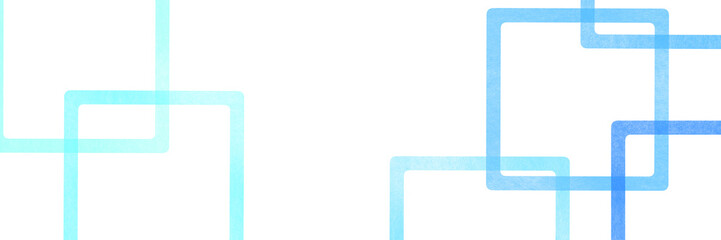 水色の水彩で描かれた正方形の美しい幾何学的な背景png