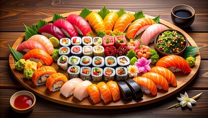 Sushi Platter: Japanese Cuisine