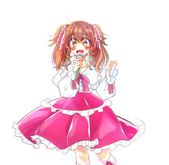 マイクを持って歌う女性アイドル　振付