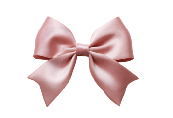 A blush pink satin bow