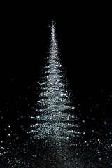 Sparkling Christmas tree illustration.