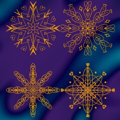 snowflakes on a blue background