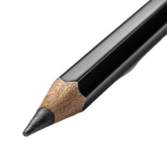 Pencil's Pointed Precision: A close-up shot of a black pencil, with its sharpened graphite tip ready to create, evokes the anticipation of writing.
