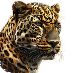 Obraz premium leopard on black background