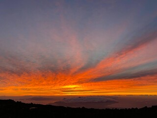 Fototapeta premium red sunset sky
