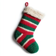 Christmas Red and Green Stripes christmas stocking festive.