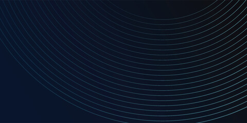 Aesthetic Blue abstract background with glowing circles. Swirl circular lines pattern. Geometric spiral. Twirl element. Futuristic technology concept.Eps 10