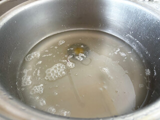 Water in the sink. Clogged pipes.