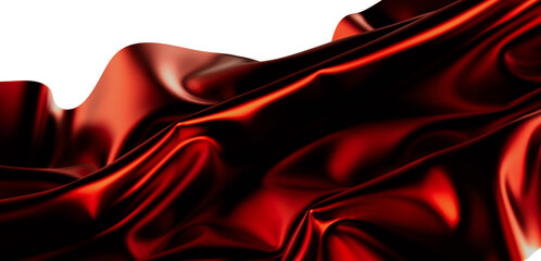 Obraz premium Luxury red silk texture, elegant fabric drape. Perfect for backgrounds, fashion, and design projects.