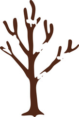 Snow covered trees in the winter illustration