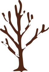 Snow covered trees in the winter illustration