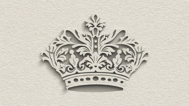 Elegant ornate crown illustration against a textured background