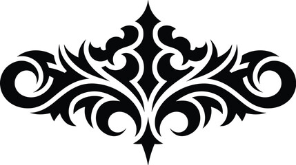 Tribal swirl ornament pattern vector design background