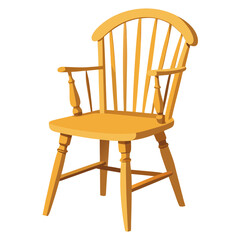 wooden chair isolated on white