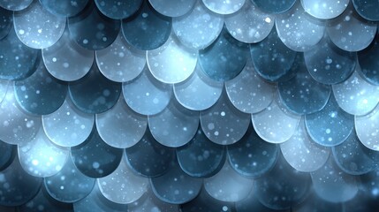 Abstract blue scales pattern with sparkles and bokeh effect for background