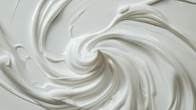 Video clip A detailed view of white icing swirling patterns
