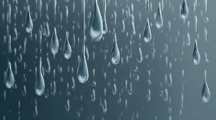 Abstract illustration of falling raindrops against a smooth background