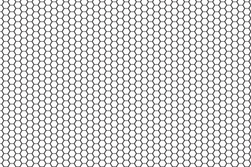 Honeycomb pattern with hexagon mesh texture bee comb grid. Black and white honey hexagonal cells seamless texture. geometric hive hexagonal honeycombs. Vector illustration.