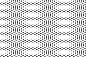Honeycomb pattern with hexagon mesh texture bee comb grid. Black and white honey hexagonal cells seamless texture. geometric hive hexagonal honeycombs. Vector illustration.