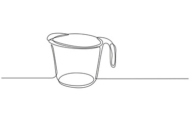continuous line art drawing Kitchen Classics Glass Measuring Jugs,4
