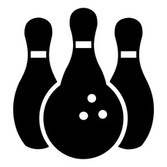 Fototapeta premium Vector art of bowling pins and ball, a classic symbol of the sport, perfect for illustrating recreation, competition, and leisure activities