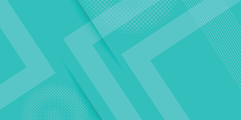 Bright colorful abstract geometric background with green turquoise gradient color combination. Simple arrow pattern color lines on background. Eps10 vector