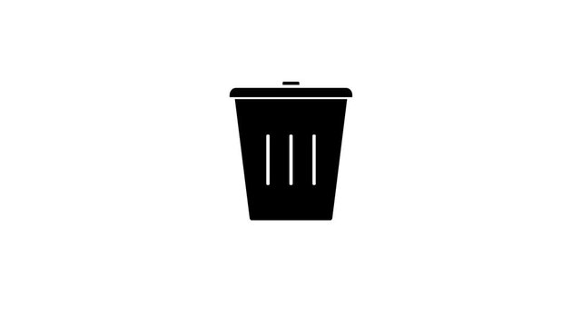 Trash can icon on white background.