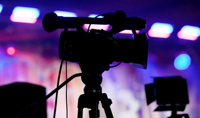 Video Camera Filming Music Concert